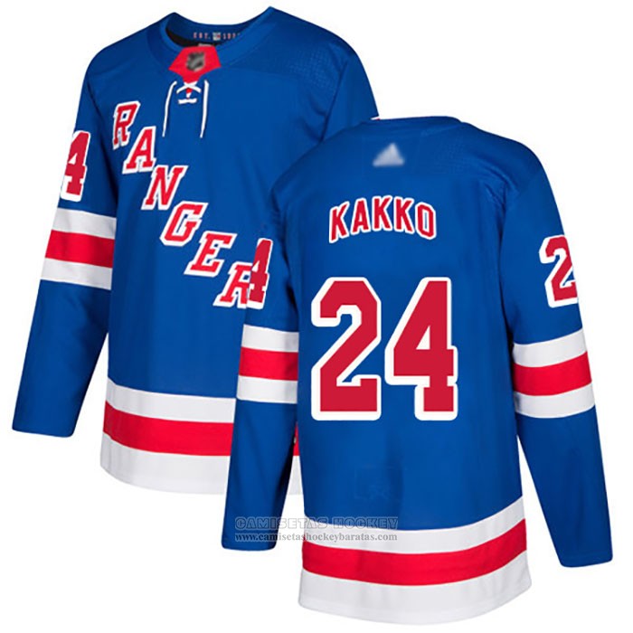 Camiseta Hockey New York Rangers 24 Kaapo Kakko Primera Autentico Azul